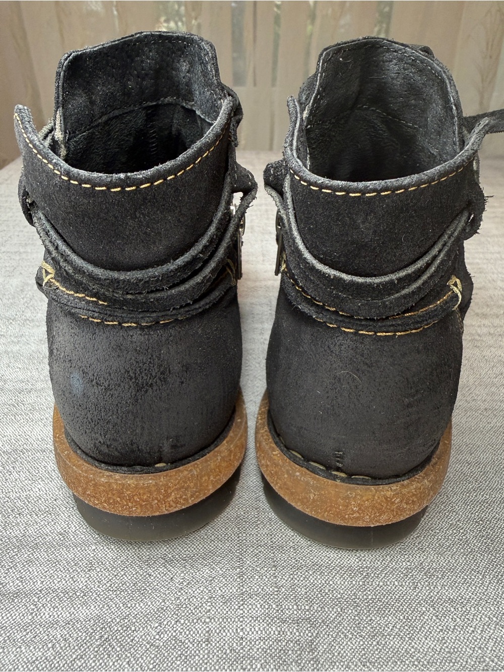 Born Tarkiln Black Distressed Leather Ankle Boots 7.5 - Picture 10 of 16
